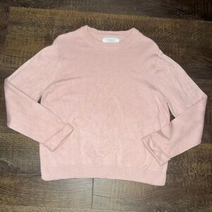 Zara Soft Pink Crew Neck Sweater